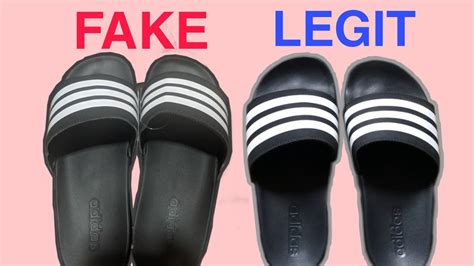 adidas slides fake vs original|adidas adilette slides real.